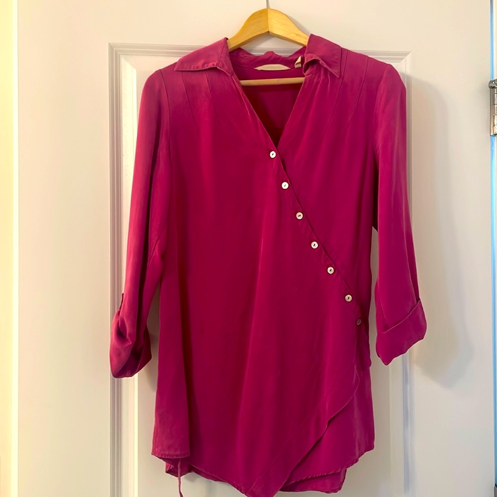 Soft Surroundings Asymmetrical Button Front Tunic - image 1